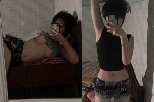 Nữ bạn tóc ngắn quyến rũ với tâm trạng mãnh liệt